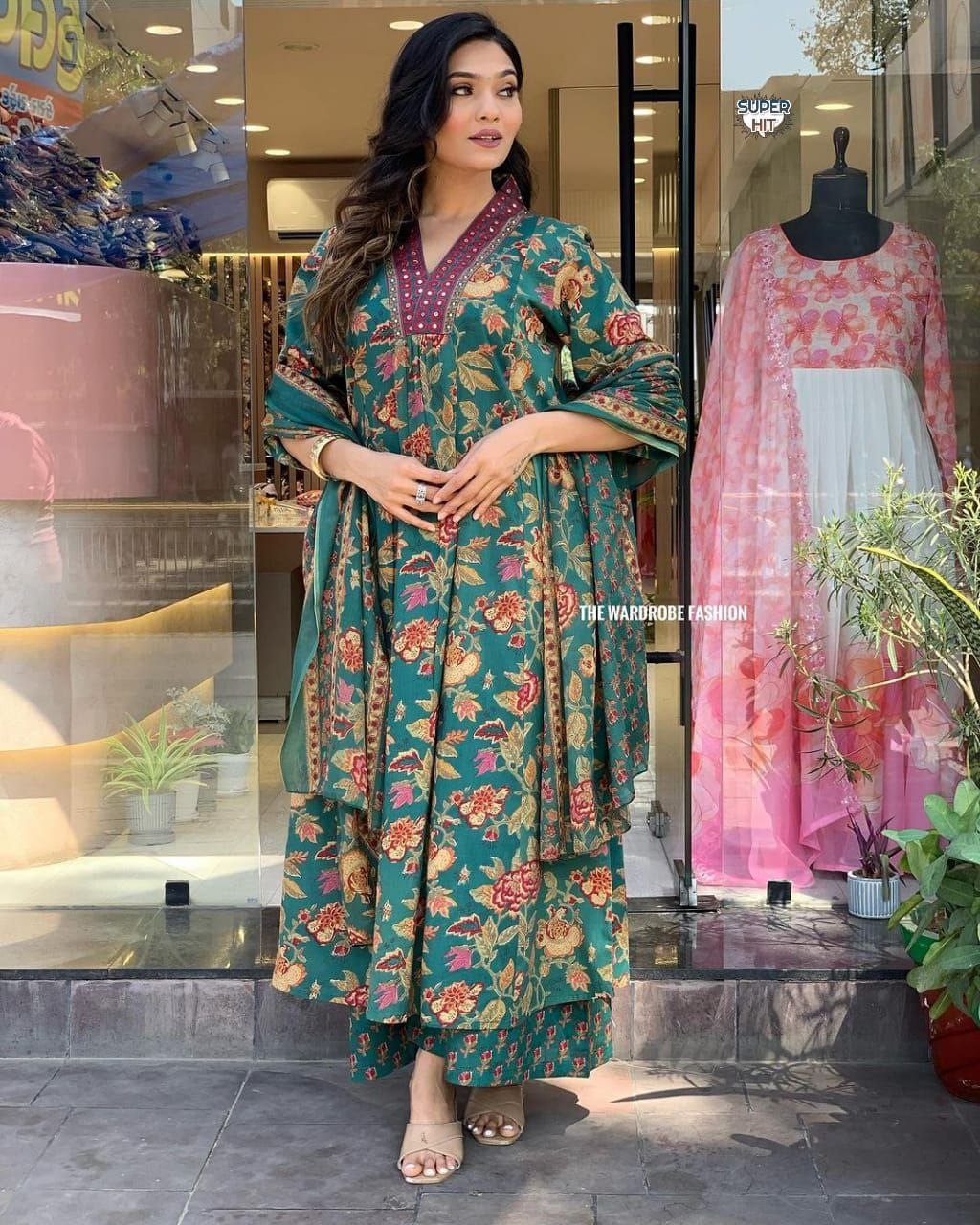 Anarkali kurti pant set