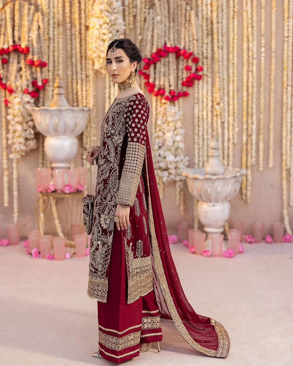 New Designer Party Wear Look Top-Plazzo and Dupatta With Heavy Embroidery Work