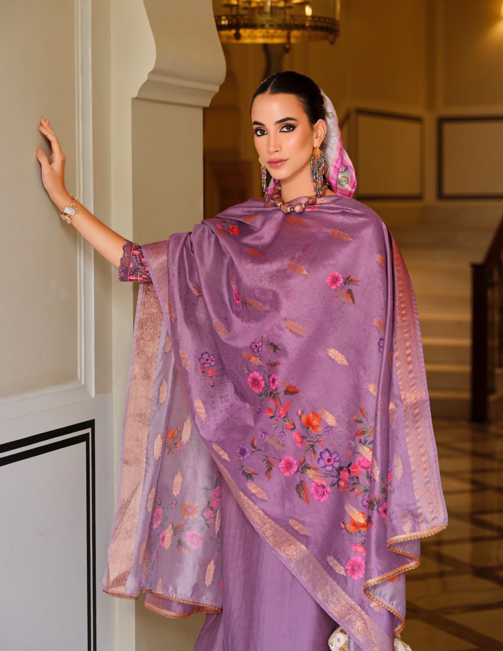 Light Purple Color Kurtie in Embroidery Work & Viscose Fabrics.