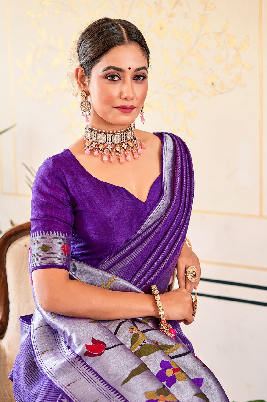 DYEING VISCOSE PAITHANI SAREE