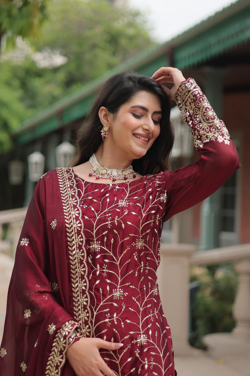 PREMIUM DESIGNER READYMADE KURTI-PLAZOO-DUPATTA COLLECTIONS