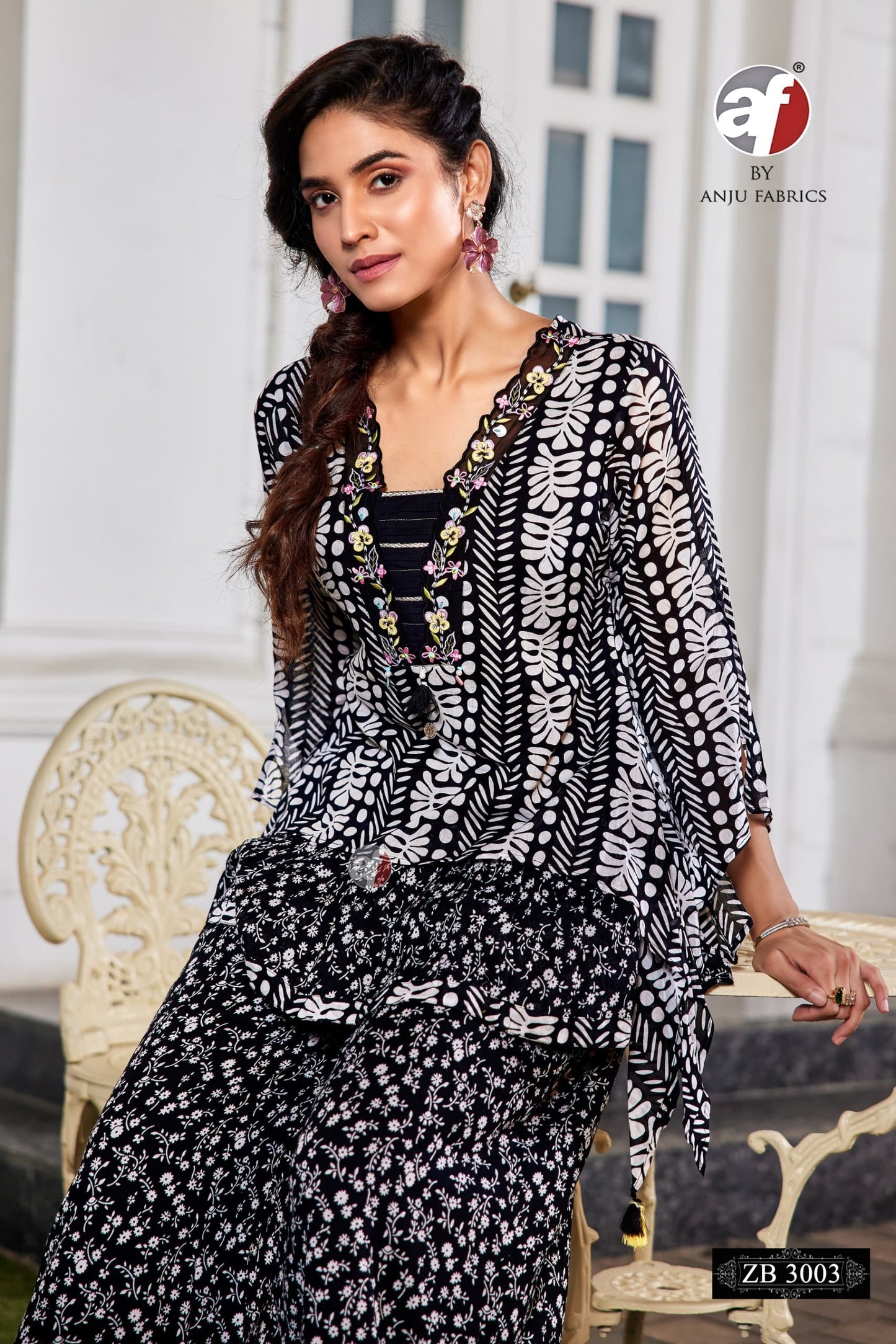 Black Pure Mul Cotton Co-ord Set with Manual Embroidery – Handcrafted Ethnic & Casual Wear for Women