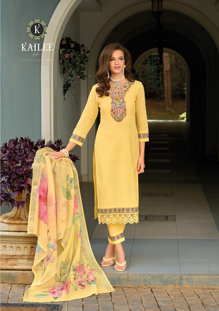 Trendy Yellow Viscose Suit Set with Sequin Work