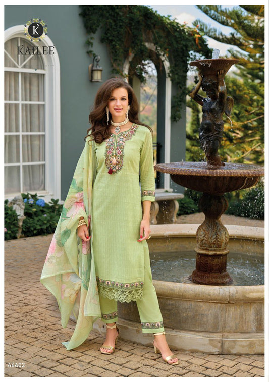 Green Viscose Pakistani Suit with Elegant Embroidery