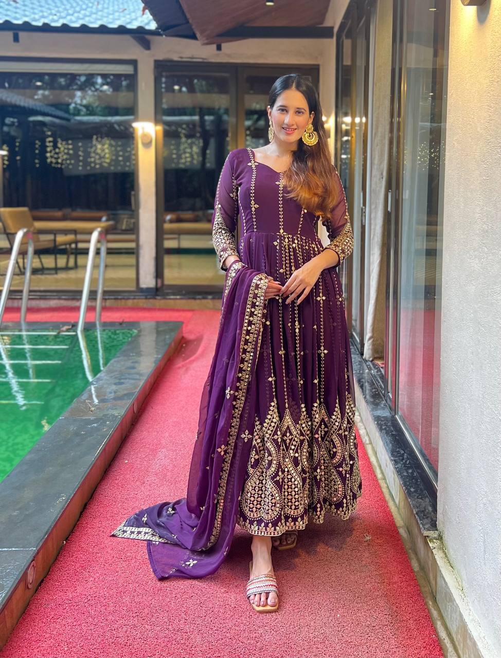 Anarkali Suit With Embroidery Work