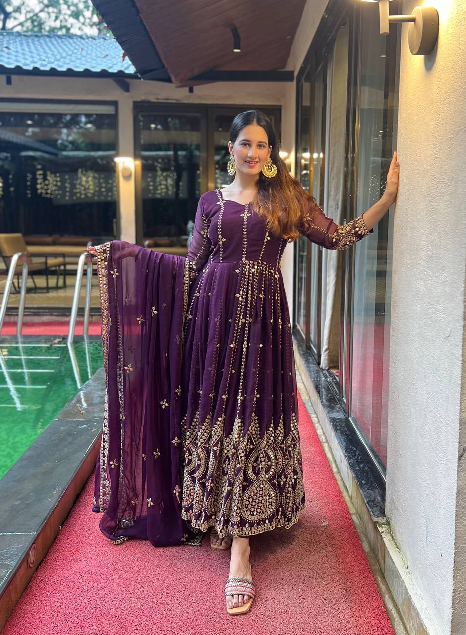 Anarkali Suit With Embroidery Work