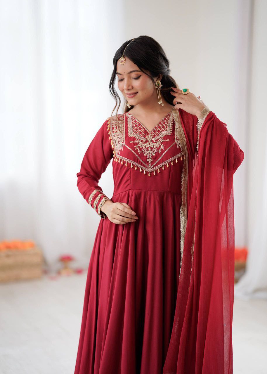 Royal pink Anarkali suit with Festive Elegance