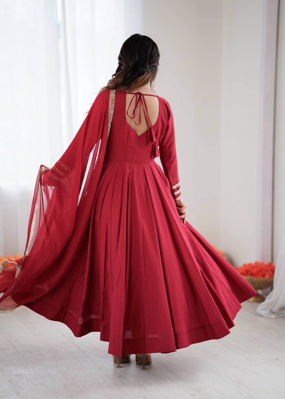 Royal pink Anarkali suit with Festive Elegance