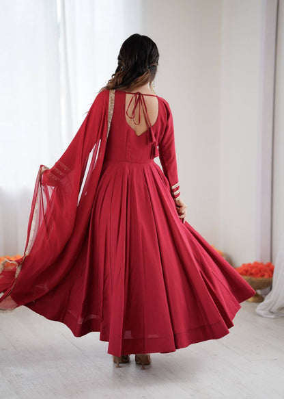 Royal pink Anarkali suit with Festive Elegance
