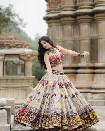 Premium Muslin Cotton Digital Print Lehenga Choli for Women