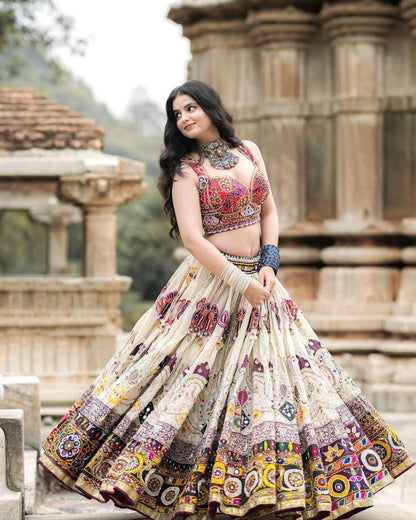 Premium Muslin Cotton Digital Print Lehenga Choli for Women