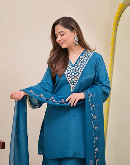 Beautiful Sharara Sets in stunning shades, adorned with exquisite real mirror hand embroidery work