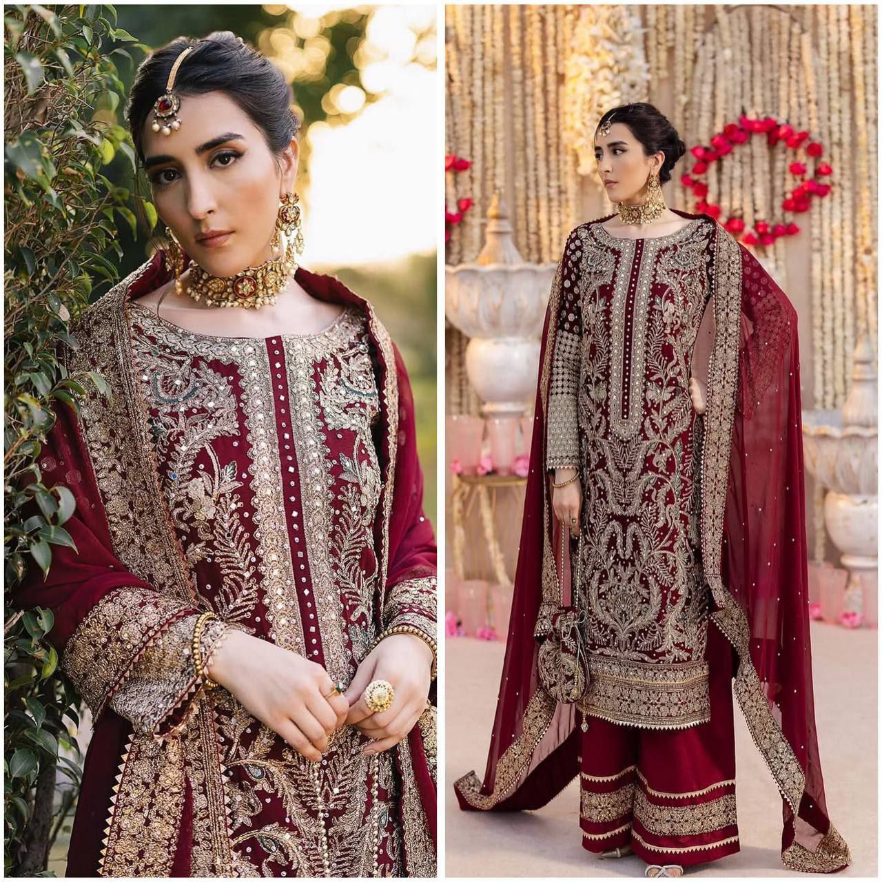 New Designer Party Wear Look Top-Plazzo and Dupatta With Heavy Embroidery Work