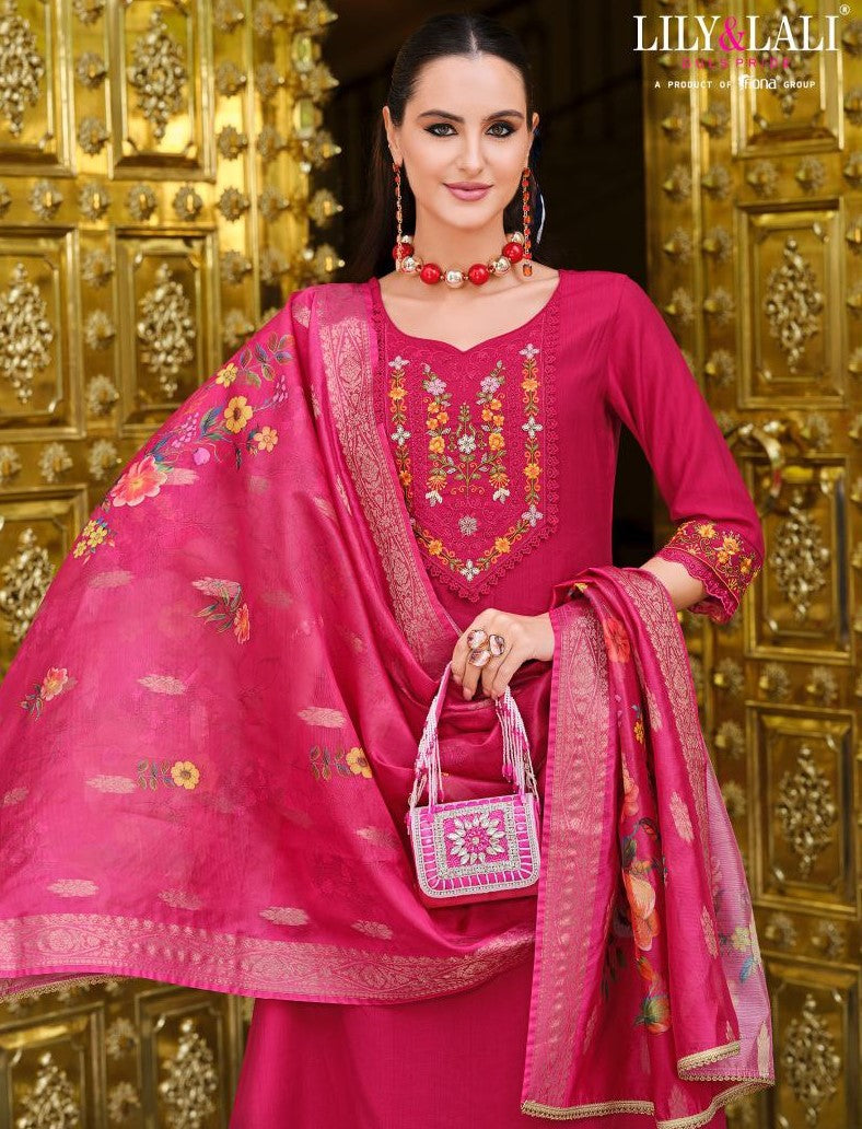 Red Kurtie in Embroidery Work & Viscose Fabrics.