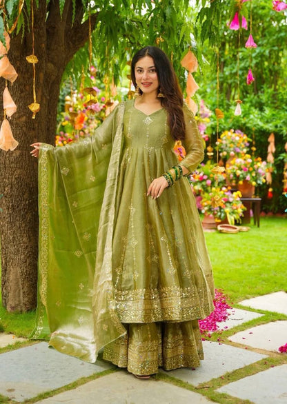 Elegant Heavy Embroidered Sequence Work Set