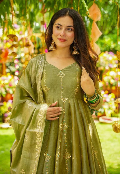 Elegant Heavy Embroidered Sequence Work Set
