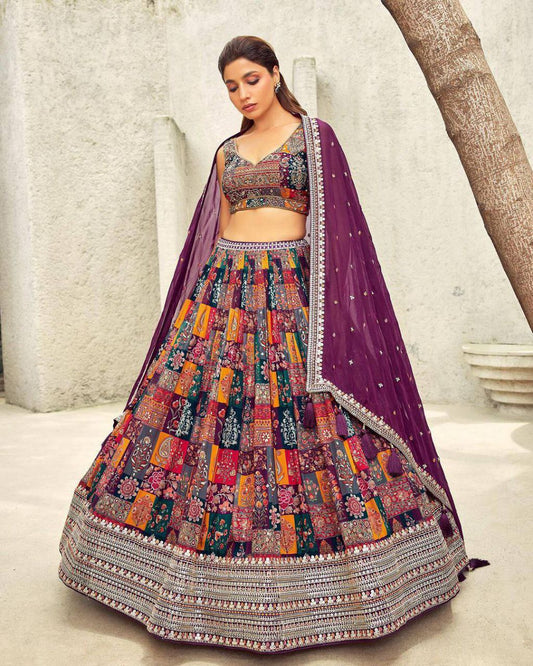 Heavy Faux Georgette With Digital Print Lahenga Choli