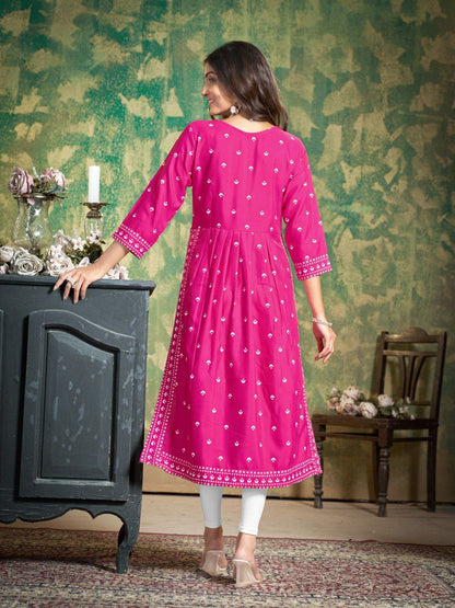 BEAUTIFUL ROYAL PINK DRESSES & PANT & DUPATTA