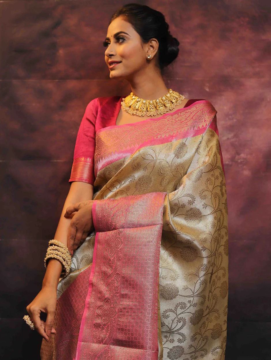 Breathable Organic Banarasi Sarees For Intimate And Big Fat Indian Weddings saree