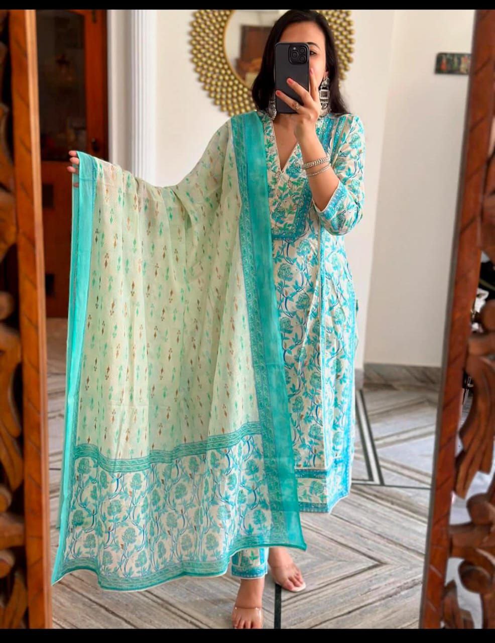 Pure fine Cotton fabric Kurti with Pant