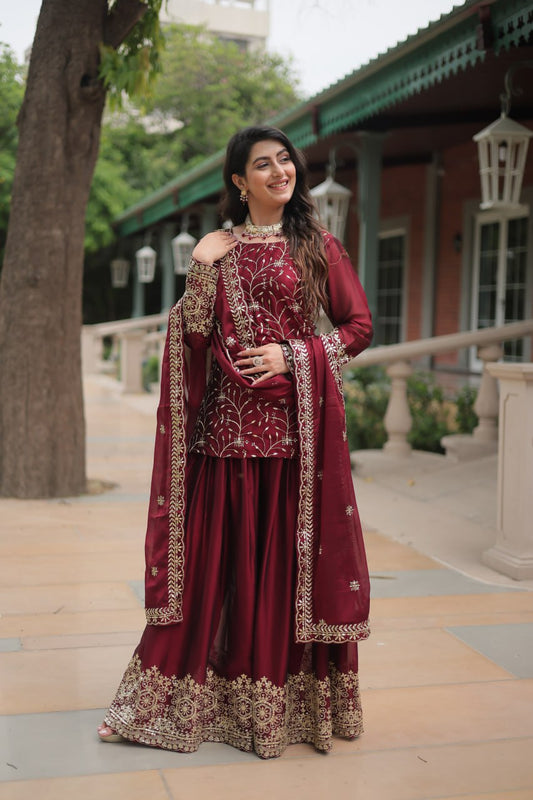 PREMIUM DESIGNER READYMADE KURTI-PLAZOO-DUPATTA COLLECTIONS