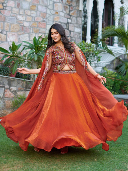 Royal Orange- Launching wedding special Lehenga Choli