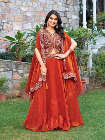 Royal Orange- Launching wedding special Lehenga Choli