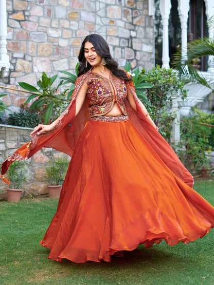 Royal Orange- Launching wedding special Lehenga Choli
