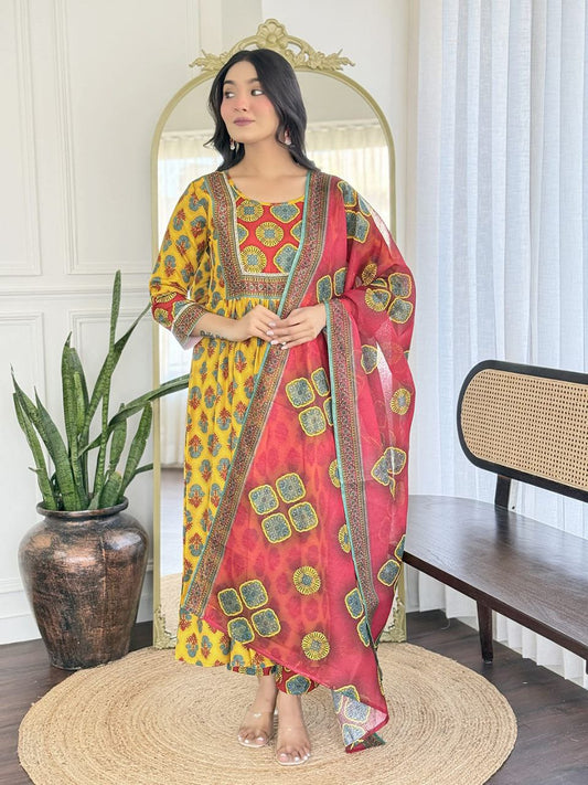 HEAVY REYON WITH CODING EMBROIDERY LACE WORK