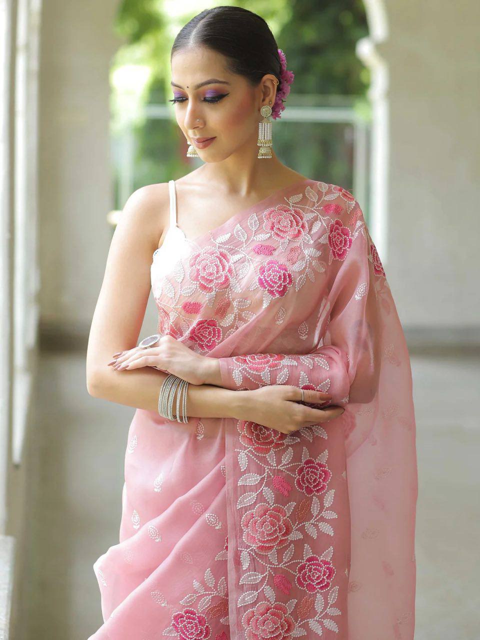 Soft Orgenza silk Saree