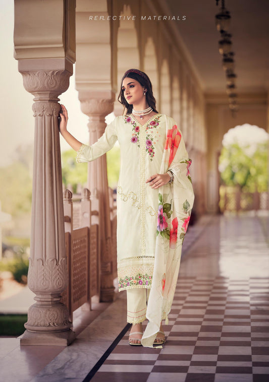 White Kurti Embriodery & Handwork on Pure Viscose Fabric.