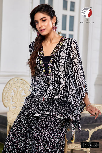 Black Pure Mul Cotton Co-ord Set with Manual Embroidery – Handcrafted Ethnic & Casual Wear for Women