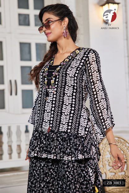 Black Pure Mul Cotton Co-ord Set with Manual Embroidery – Handcrafted Ethnic & Casual Wear for Women