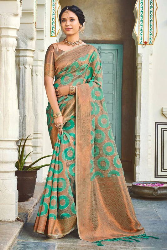 BLUE COLOUR SOFT LICHI SILK CLOTH AND RICH PALLU & JACQUARD PATTERN WORK ON ALL OVER THE SAREE